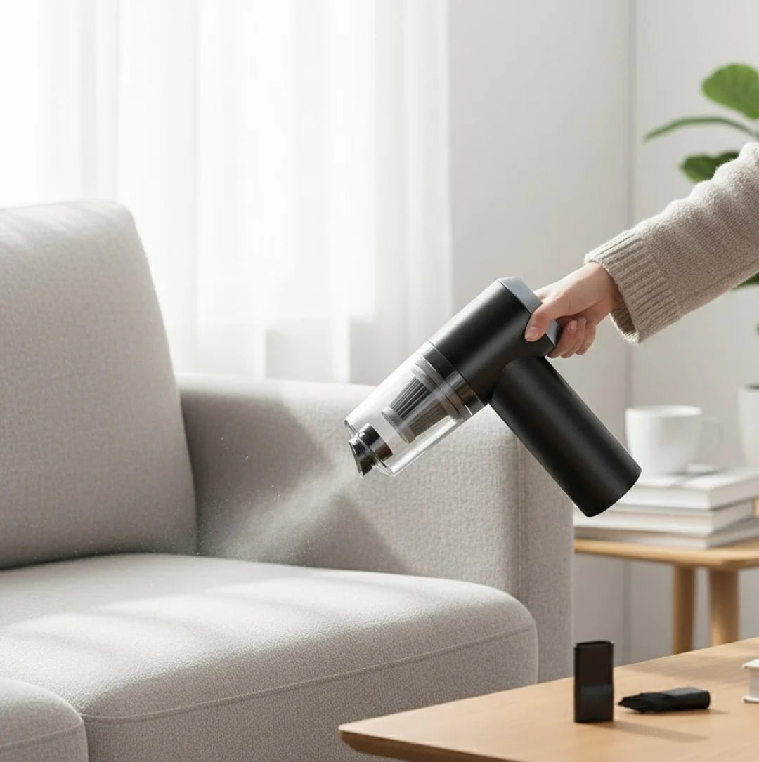 2-in-1 Cordless Handheld Vacuum Cleaner for Car & Home – USB Rechargeable