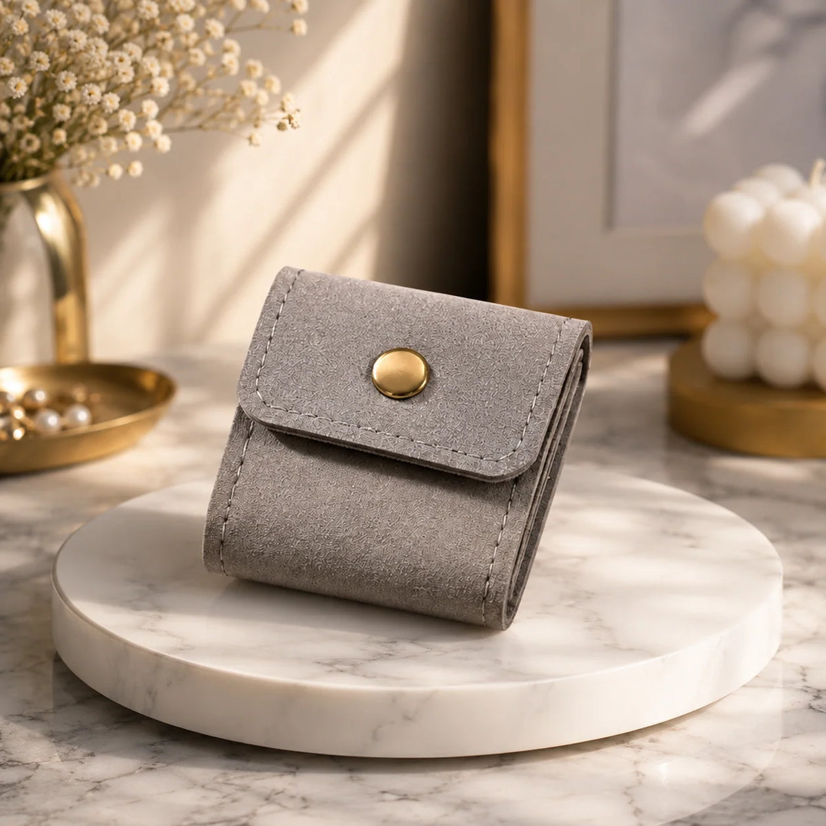 Foldable Travel Jewellery Roll with 4 Storage Pockets