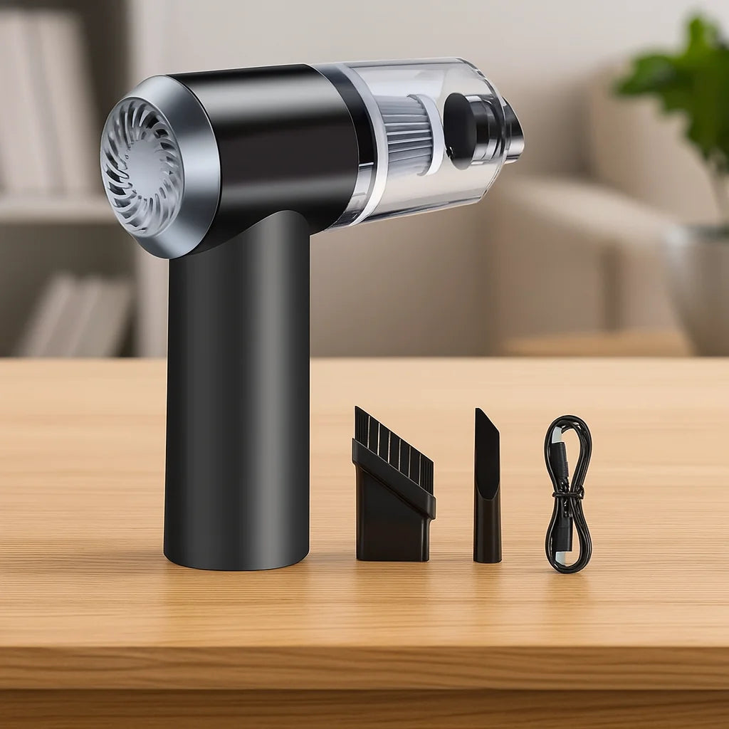 2-in-1 Cordless Handheld Vacuum Cleaner for Car & Home – USB Rechargeable