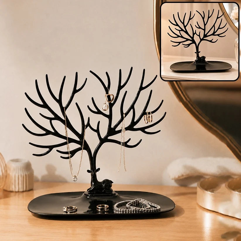 Deer Antler Jewellery Holder with Base Storage Tray (1 Pc)