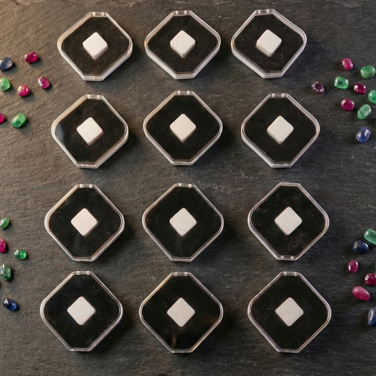 Jewellery Display Storage Box For Rings Earrings  Small Items (12 Pc)