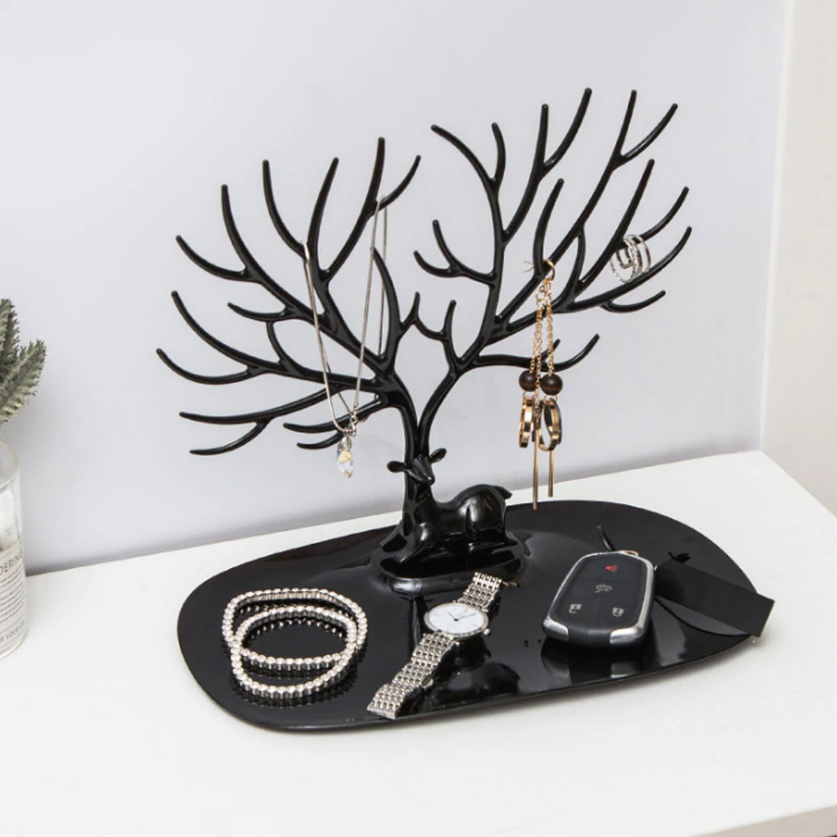 1788 Deer Shaped Jewellery Display Holder Earring Necklace Holder Organiser (1pc Only)